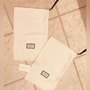 2 new GUCCI medium sz shoe dustbags with carecard